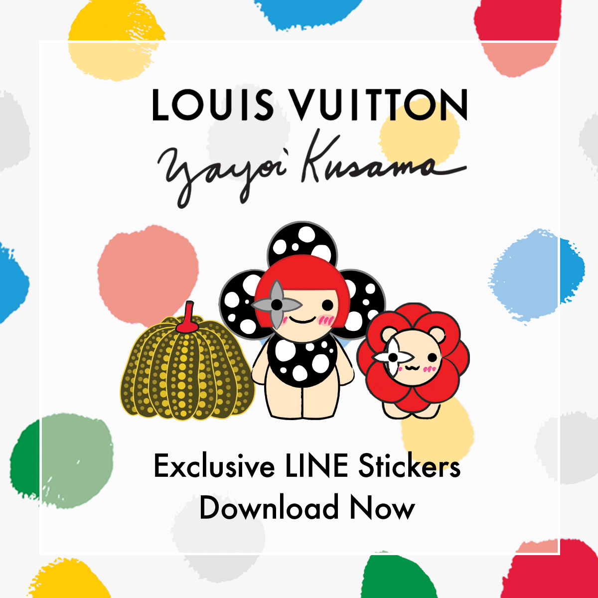 LINE releases Louis Vuitton x Yayoi Kusama LINE Stickers